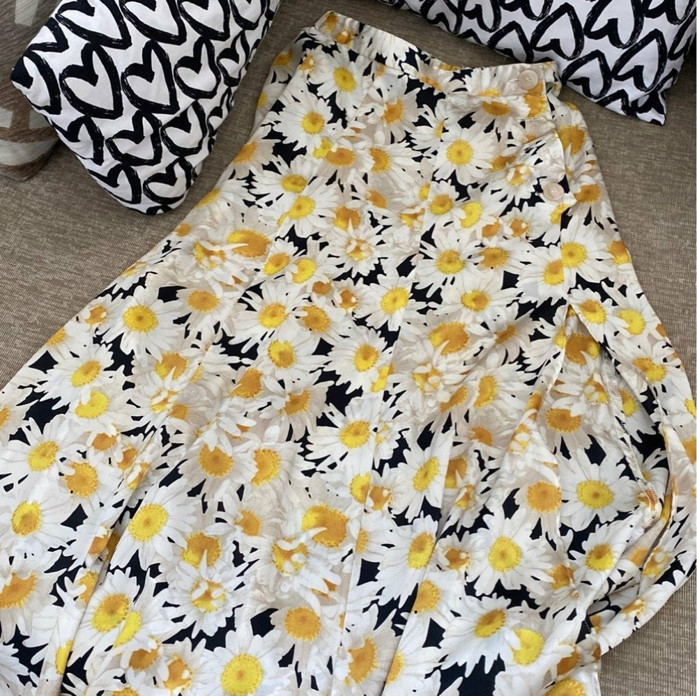 Zara long sunflower skirt